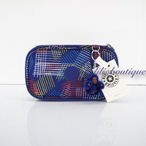 NWT Kipling AC8236 50 Pens Case Cosmetic Accessory Box Nylon Geometric Mingle 42